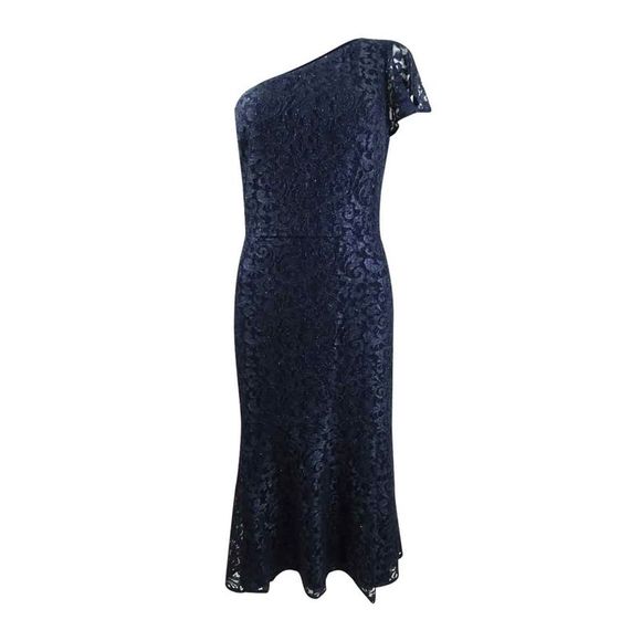 Lauren Ralph Lauren Women's Aven Lace Cocktail Midi Dress - Navy - Picture 1 of 4